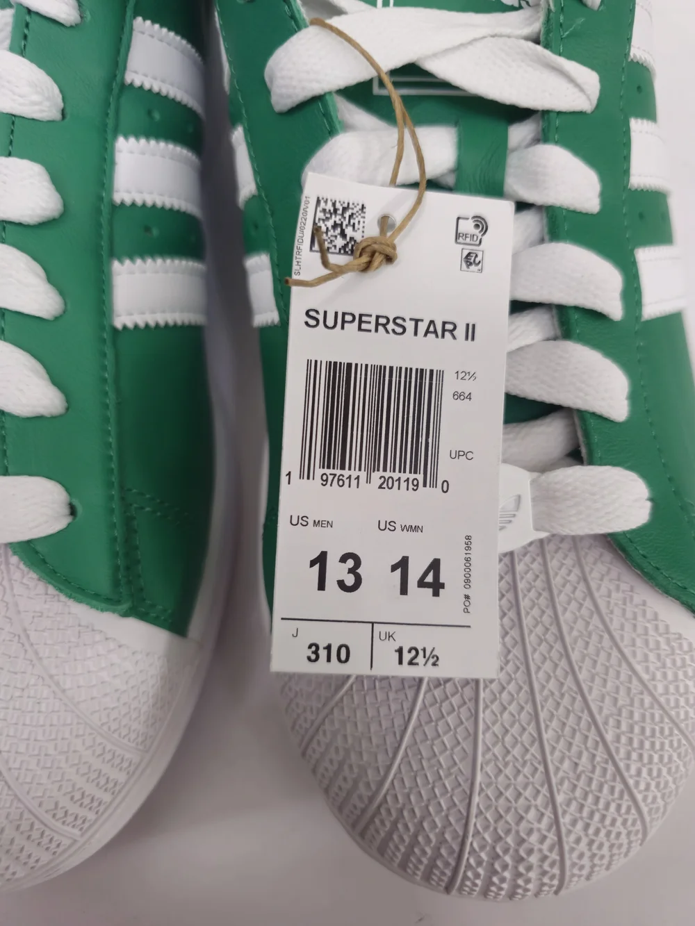 Adidas Originals Superstar II Court Green White Black Men's Size 13 NIB JI3076
